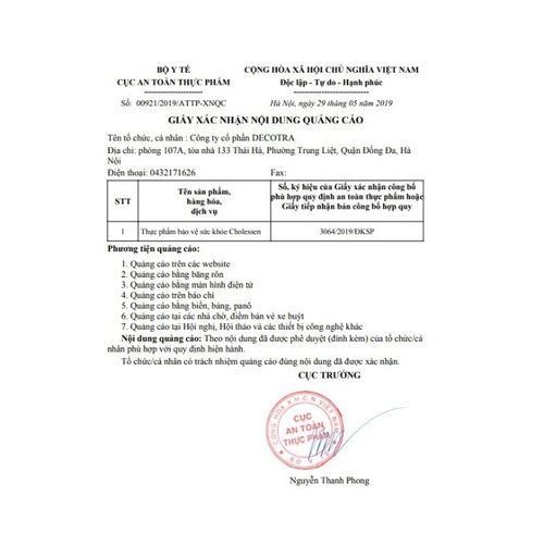 Viên uống CHOLESSEN - Hỗ trợ giảm Cholesterol máu, người bị gan nhiễm mỡ