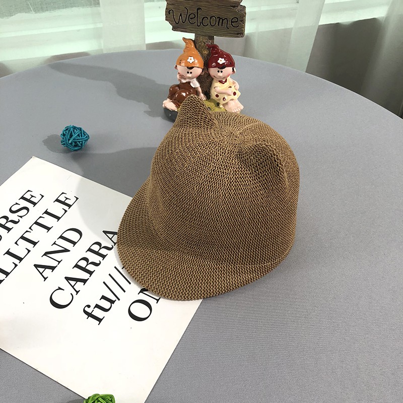 Mũ Cói Chống Nắng Phong Cách Hàn Quốc Thời Trang Mùa Hè Cho Bé Trai Và Gái