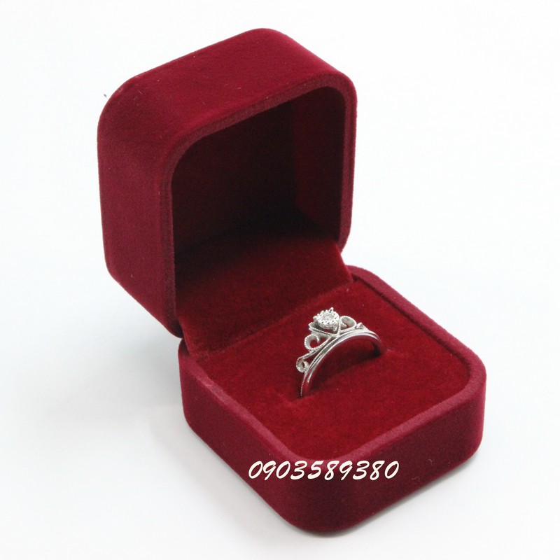 [HCM] Hộp đựng nhẫn, hộp đựng bông tai vải nhung chất lượng cao | BigBuy360 - bigbuy360.vn