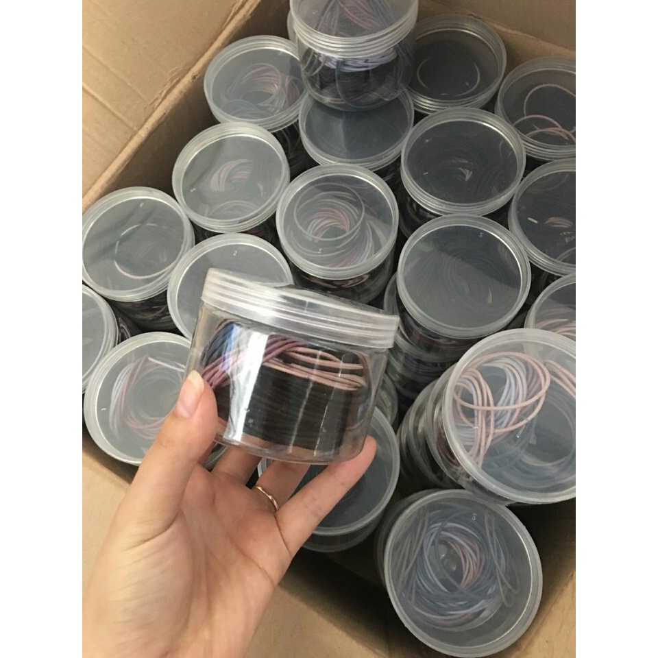 Combo 100 chun buộc tóc trơn mix nhiều màu