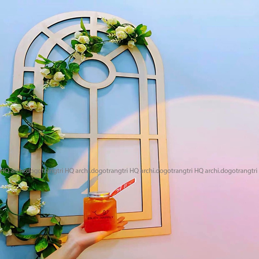Cửa Gỗ Trang Trí Dán Tường 90cm x 48cm Cửa Gỗ Giả Trang Trí Nhà Cửa, Quán Cafe, Văn Phòng, Phim Trường Chụp Ảnh