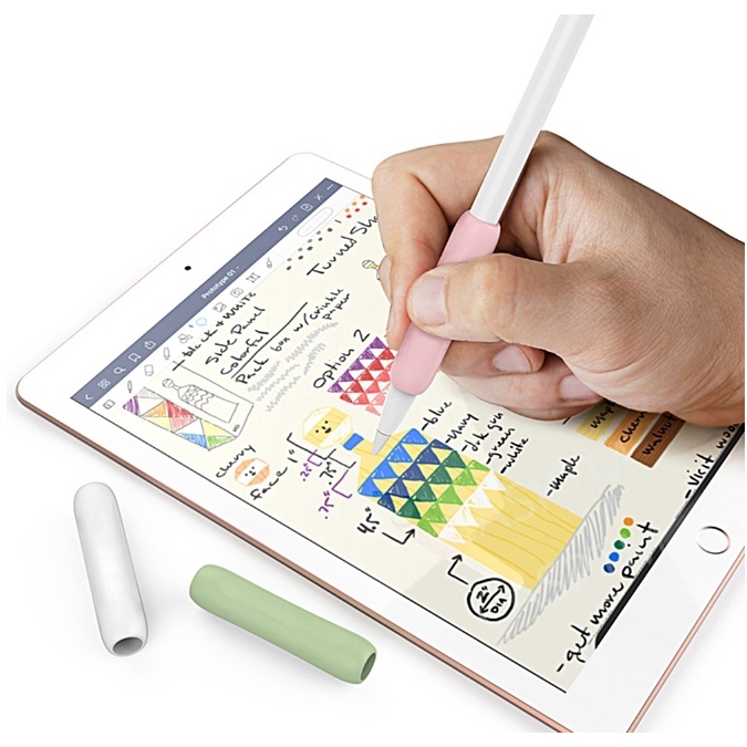 Vỏ bọc tay cầm bằng silicone 12 màu tùy chọn thích hợp cho Apple Pencil 1 2
