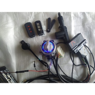 Nguyên bộ Khoá smartkey honda chính hãng núm nhôm CNC( Exciter150.135.sh nhập)