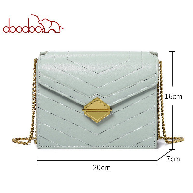 Túi xách nữ hàng hiệu DOODOO phong cách Châu Âu sang trọng D8837