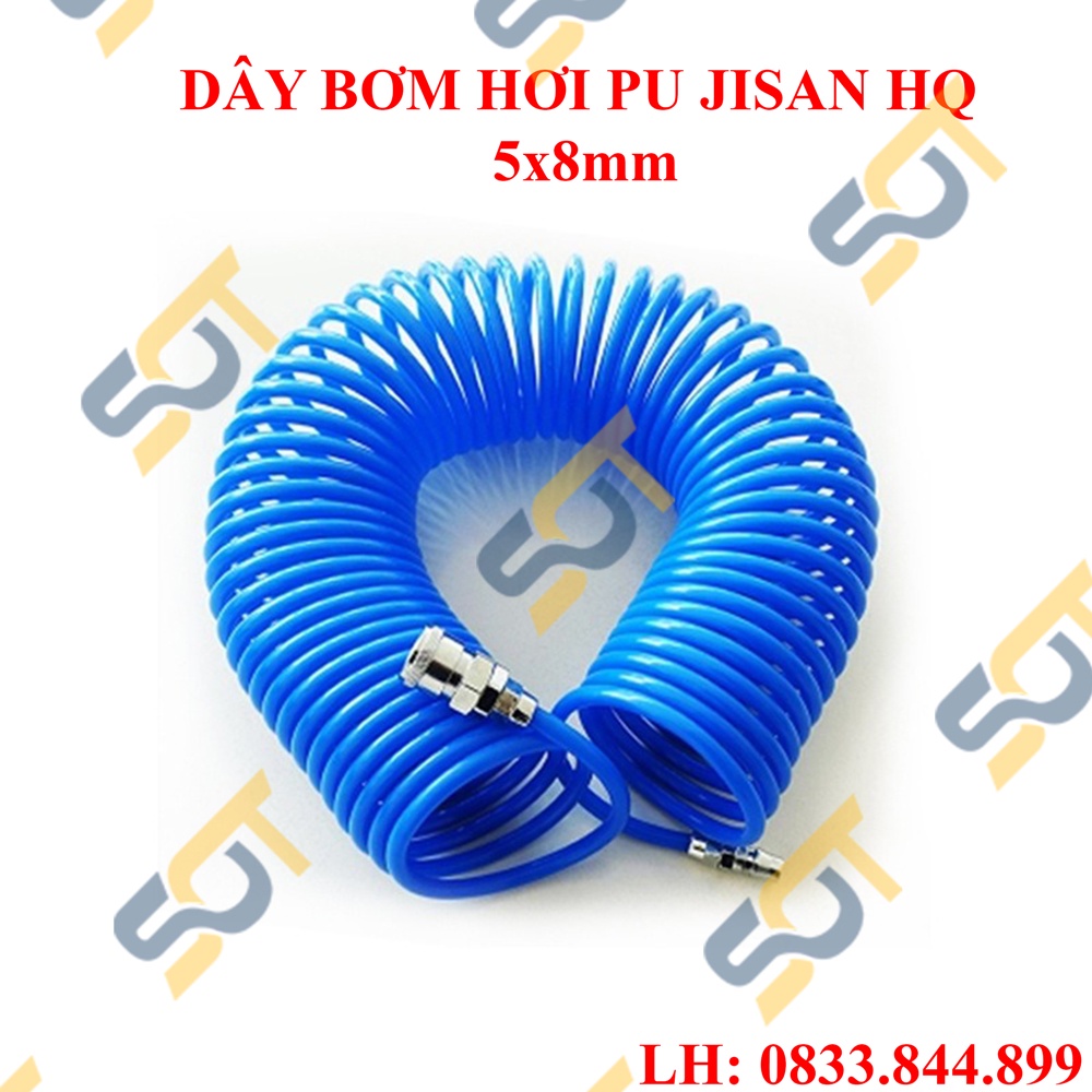Dây hơi bơm xe, dây xoắn hơi PU Jisan Hàn Quốc 5x8mm