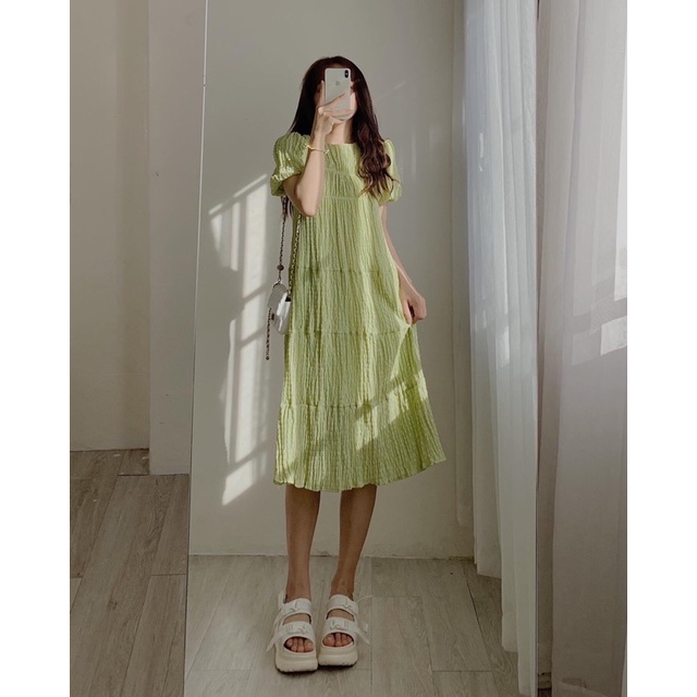 Váy babydoll tay phồng 2 lớp