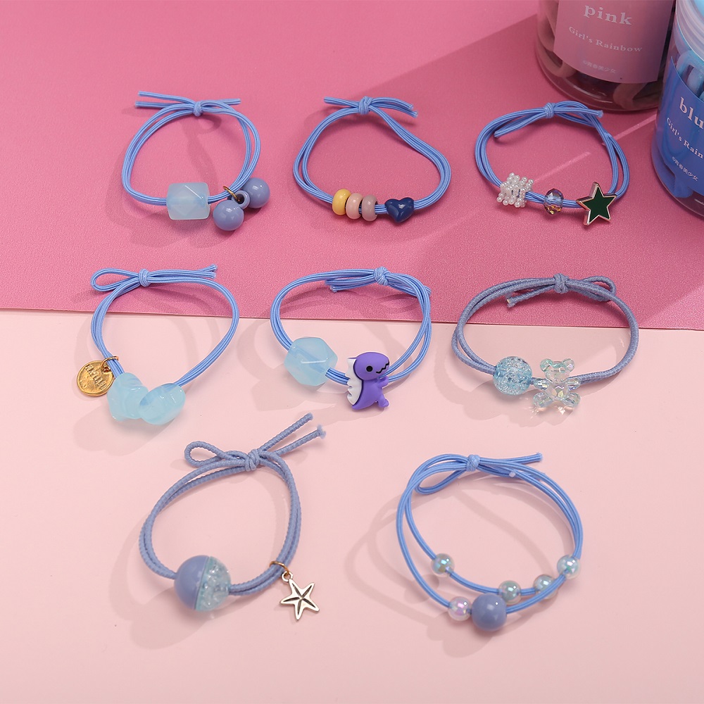 Set 8 dây buộc tóc xinh xắn dành cho nữ tùy chọn màu sắc