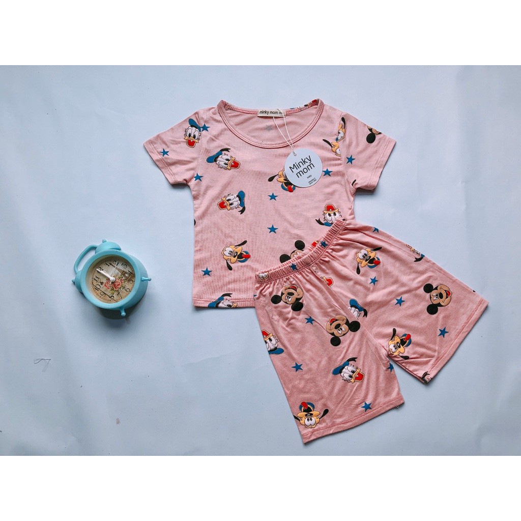 [HCM] Bộ quần áo trẻ em 5-17kg, vải Cotton Minky mom thun lạnh siêu mát, thun Việt Nam (NamyShop39)