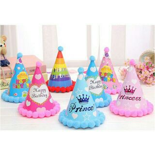 Mũ sinh nhật quả bông cho chủ tiệc