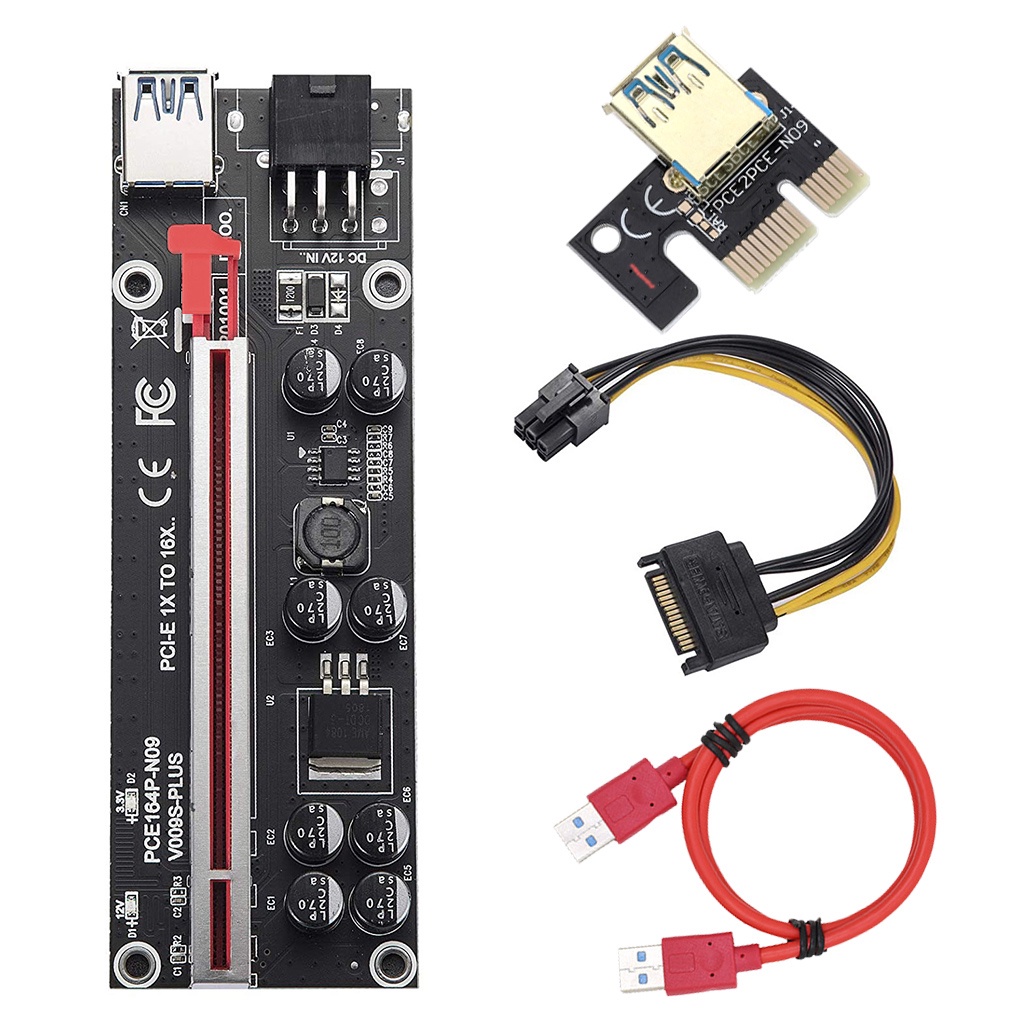 Bảng Mạch Mở Rộng Ver009S Plus PCI-E 1x Sang 16x USB 3 0 PCI-E