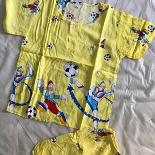 Đồ bộ tole/ tôn hoặc lanh bé trai tay ngắn size 16-30kg