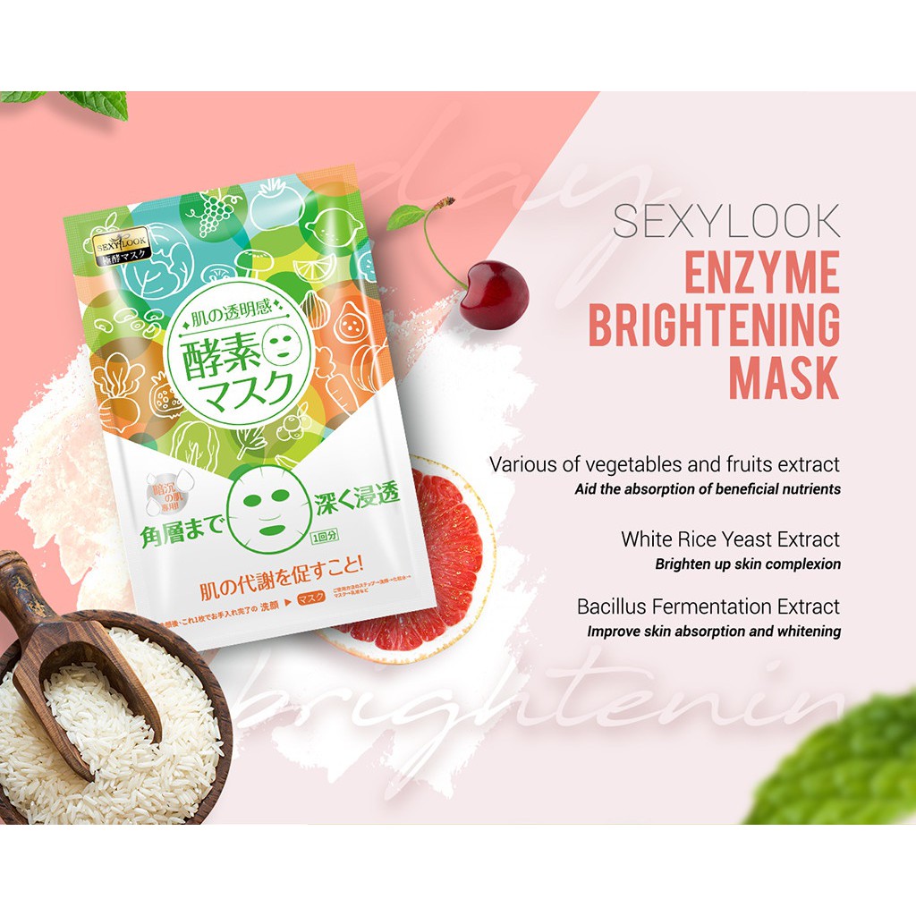 Mặt Nạ Lên Men SexyLook [MIẾNG LẺ] Nuôi Dưỡng Và Tái Tạo Da Cấp Ẩm Sâu Dưỡng Trắng Mịn [NHẬP KHẨU CHÍNH HÃNG]