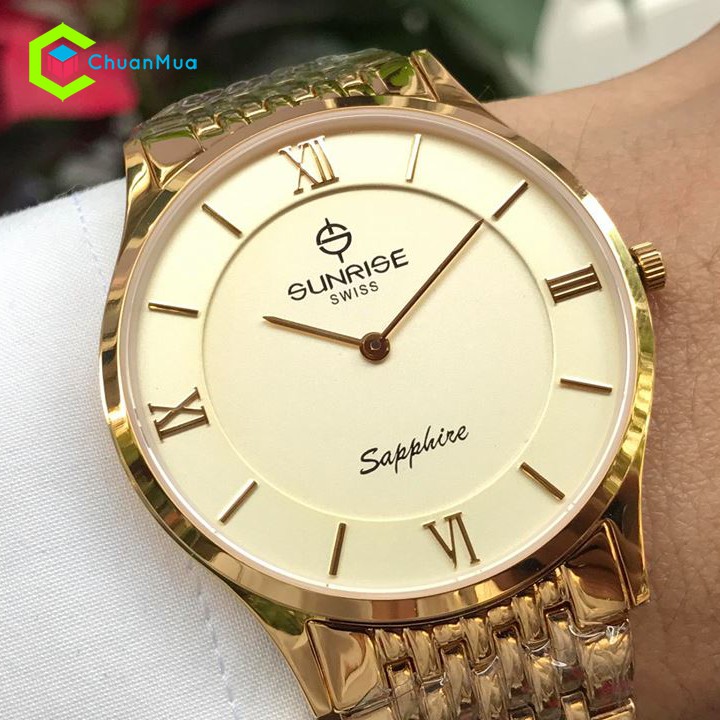 Đồng Hồ Nam SUNRISE Kính Sapphire