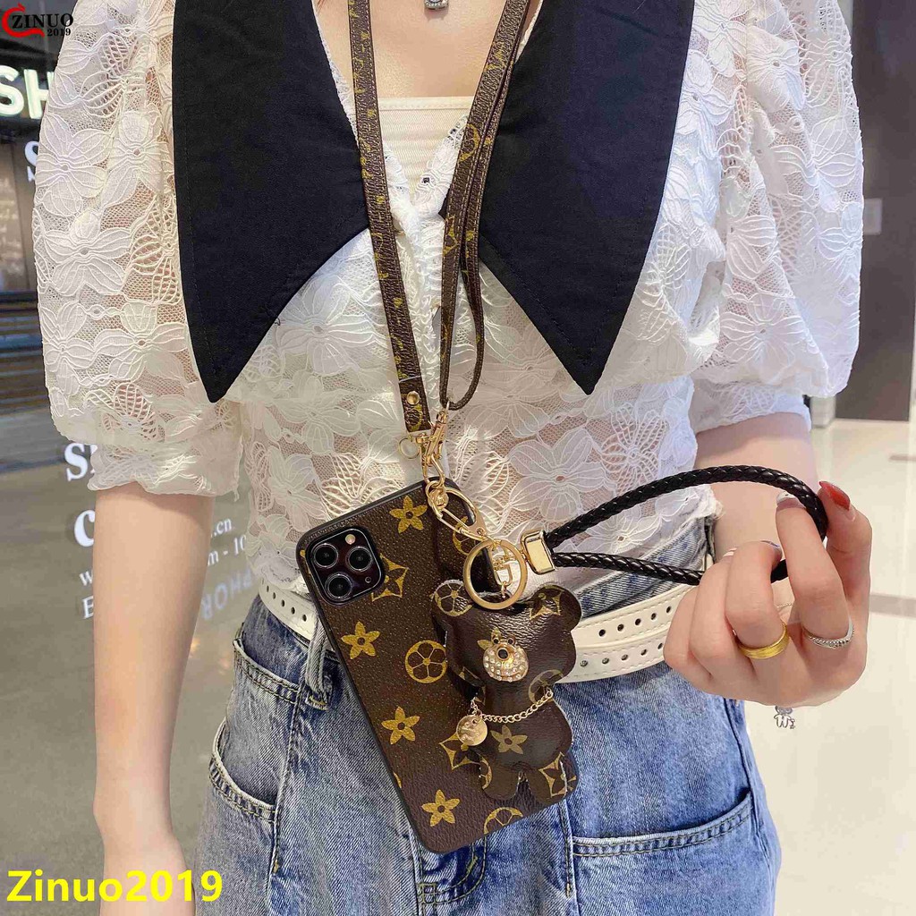 LV Ốp Điện Thoại Chống Rơi Vỡ Có Dây Đeo Cho Iphone 12 / 11 Pro Max / Xr / 8 / 7 Plus | BigBuy360 - bigbuy360.vn