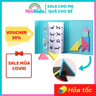 Bộ Xếp Hình Sáng Tạo Tangram, Đồ Chơi Ghép Gỗ Cho Bé 3 Tuổi, Tăng Tính Sáng Tạo và Tư Duy Trẻ Em