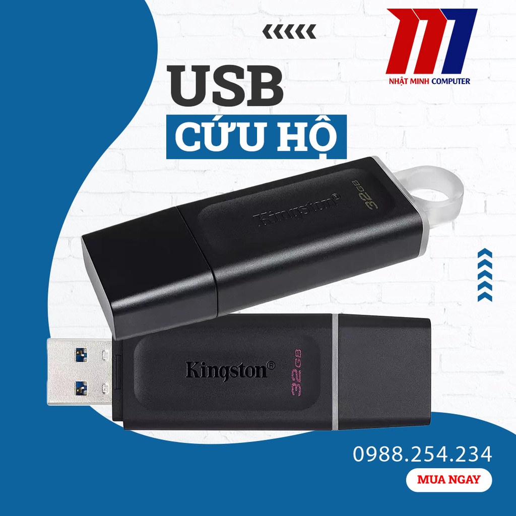 USB cài win cứu hộ máy tính chính hãng kingston 32gb tốc độ 3.0 bảo hành 24 tháng