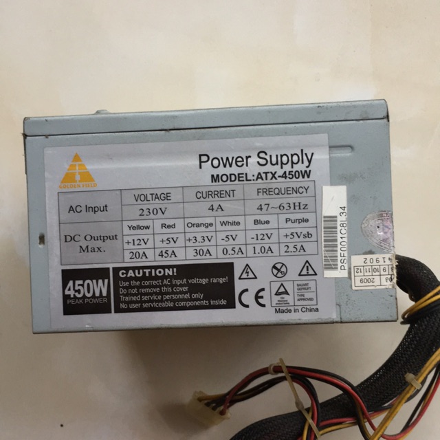 NGUỒN GOLDEN FIELD ATX-power Supply 450W