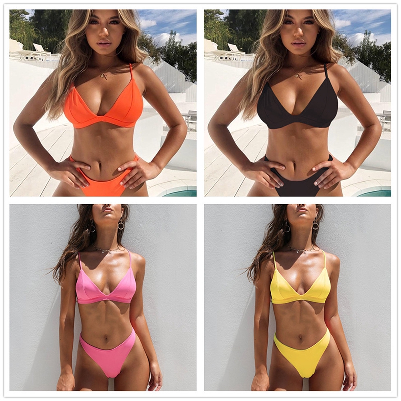 Bikini màu trơn có miếng đệm ngực gợi cảm nhiều màu sắc | BigBuy360 - bigbuy360.vn