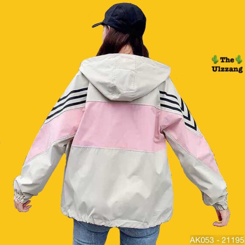 🌵 𝐓𝐡𝐞𝐔𝐥𝐳𝐳𝐚𝐧𝐠 🌵 053 Áo Khoác Bomber Kaki Phối Màu Chạy 3 Sọc (Kèm Video, Hình Thật)