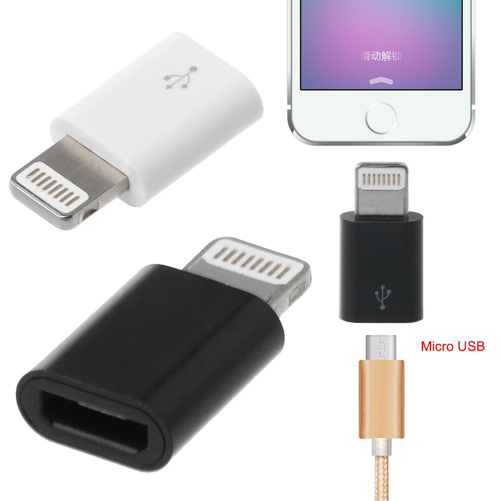 Bộ chuyển đổi micro USB sang Lightning cho Apple iPhone 5 5s 6 6s 7 8 Plus X