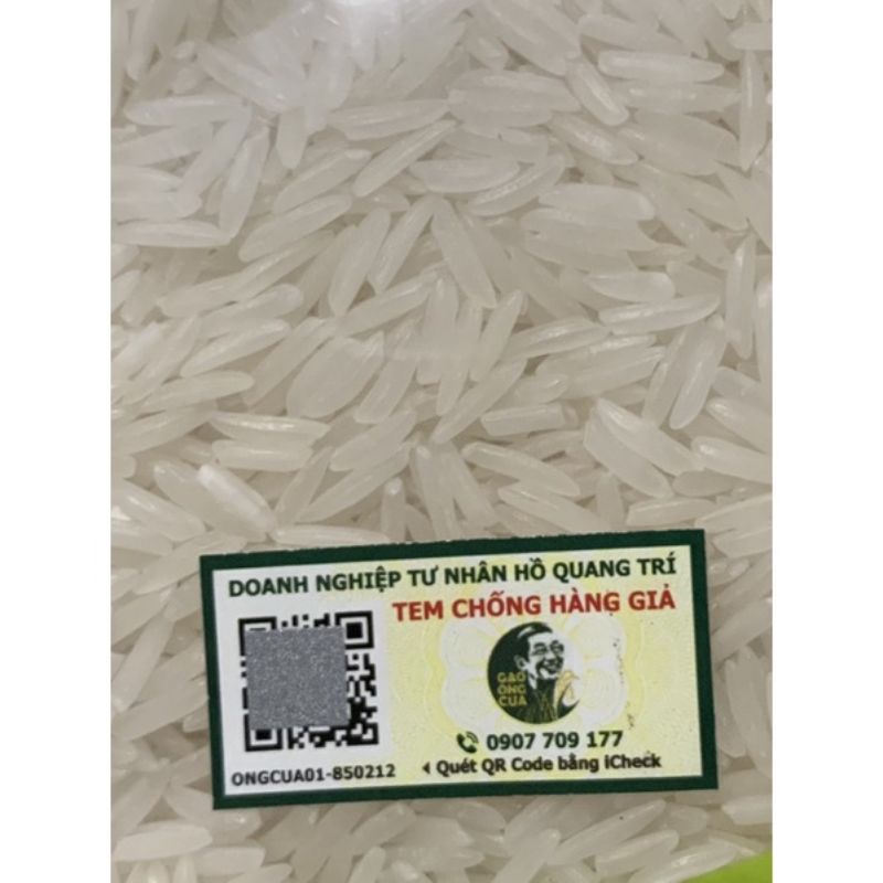 Gạo ST 25 Lúa tôm Túi 5 KG - Hồ Quang  Cua, Đặc sản Sóc Trăng cơm mềm dẻo, vị ngọt. Có mã QR chứng nhận hàng Thật.