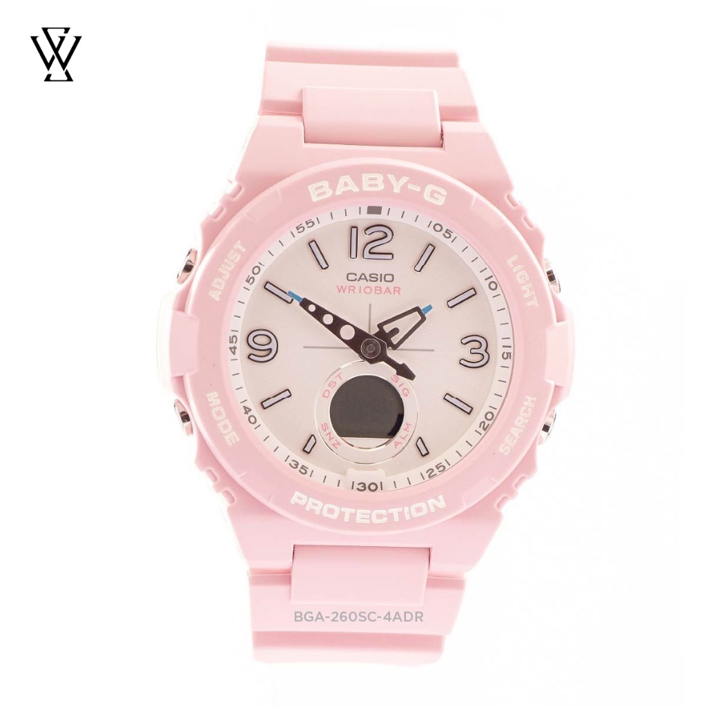 Đồng Hồ Điện Tử Nữ Casio WATCHSTORE BGA-260SC-4A Thiết Kế Mặt Kính Khoáng 41mm, Dây Và Vỏ Nhựa Bền Bỉ