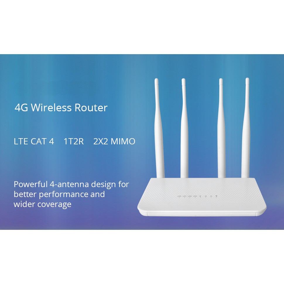 Bộ định tuyến Wifi không dây lặp sóng có anten bên ngoài tốc độ cao 4G CPE 300mbps CAT4 Wlan điểm phát sóng di động | BigBuy360 - bigbuy360.vn