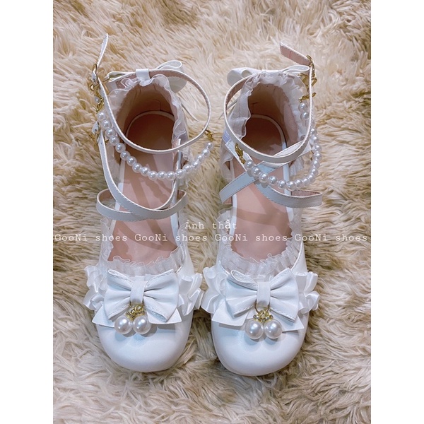 Giày sandal cao gót phong cách lolita Nhật Bản kiểu dáng tiểu thư thời trang 2022 dành cho nữ