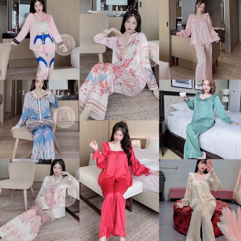 [Mẫu mới nhất] Bộ Pijama, lụa ✨LATIN✨ mềm mịn, mát mượt Ảnh thật