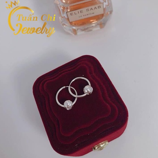 Bông Tai Bạc ⚡ FREE SHIP ⚡ Khuyên Tai Bạc Kiểu Giáng Trẻ Trung Năng Động