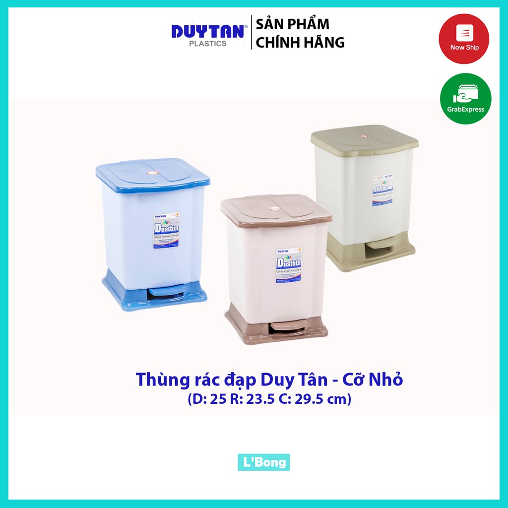 Thùng rác đạp Duy Tân cỡ Nhỏ (25 x 23.5 x 29.5 cm)