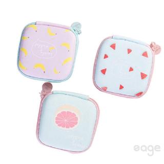 Hộp đựng tai nghe mini hoạ tiết xinh xắn dễ thương có khoá kéo tiện dụng
