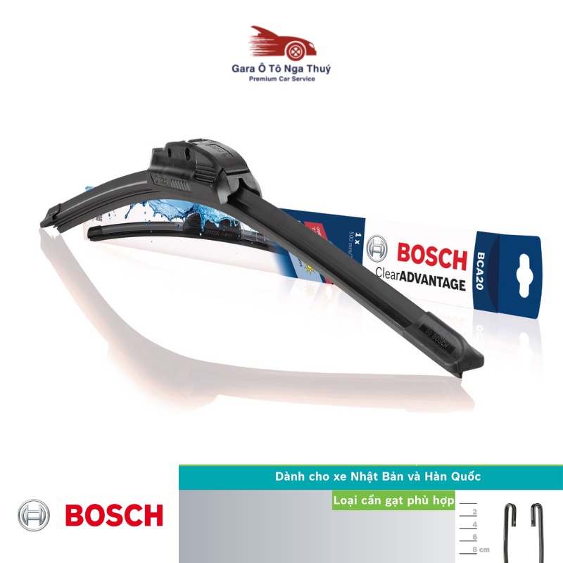 Thanh Gạt mưa Bosch Clear Advantage dùng cho các dòng xe Châu Á