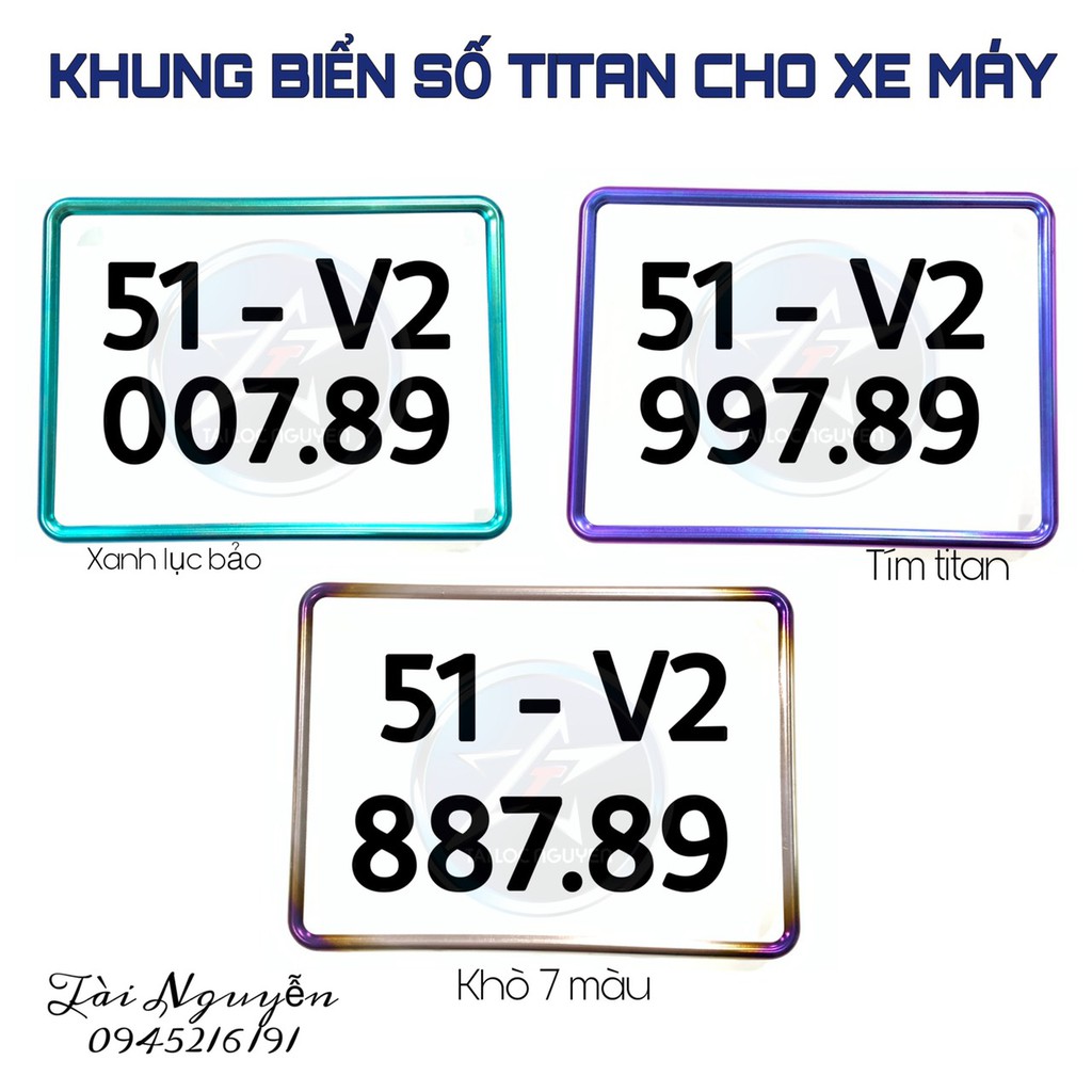 BỌC BIỂN SỐ TITANIUM CHO XE MÁY