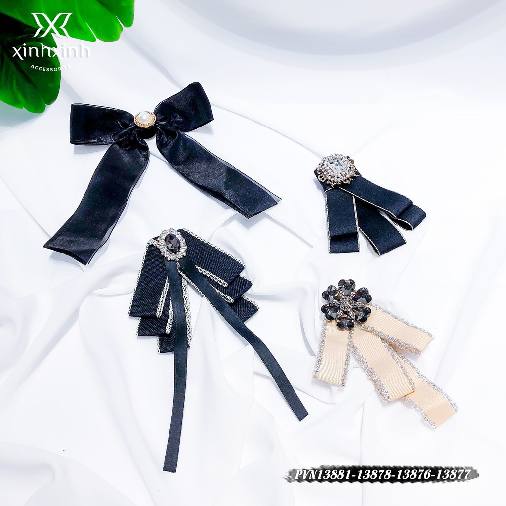 Tag cài áo , nơ cài áo nữ đính mặt sang trọng - Xinh Xinh Accessories
