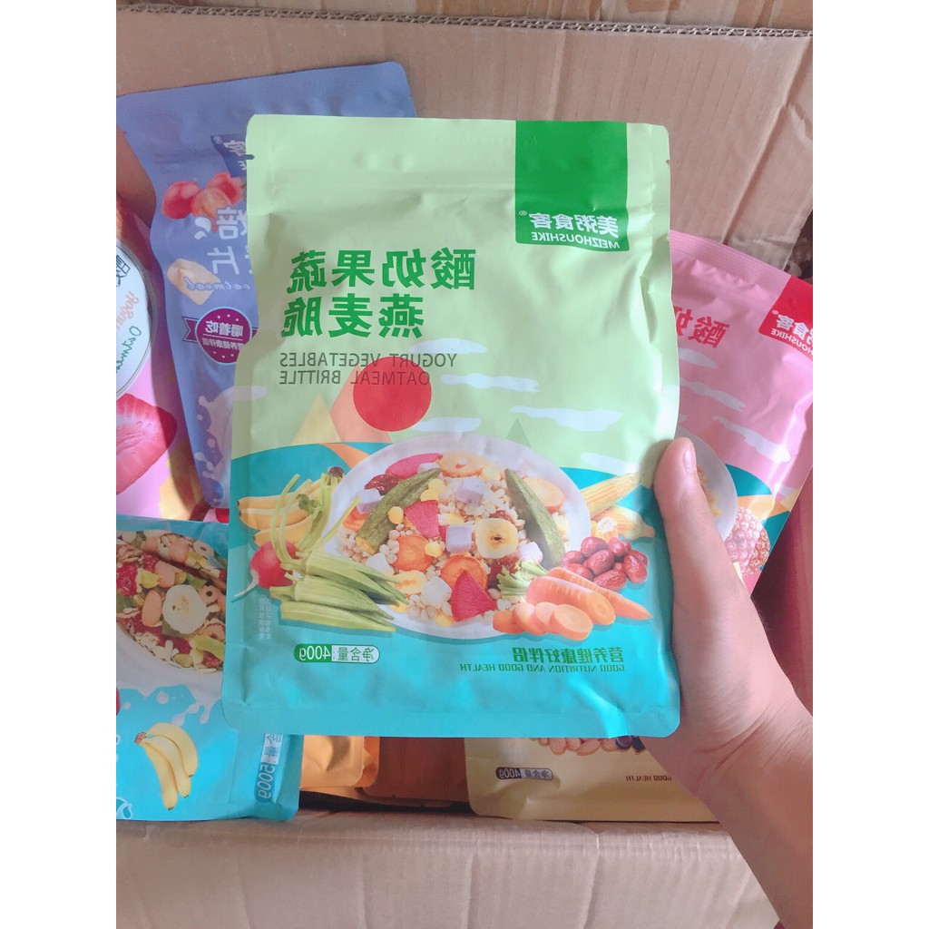 Ngũ cốc sữa chua 500g / ngũ cốc ăn sáng gói xanh