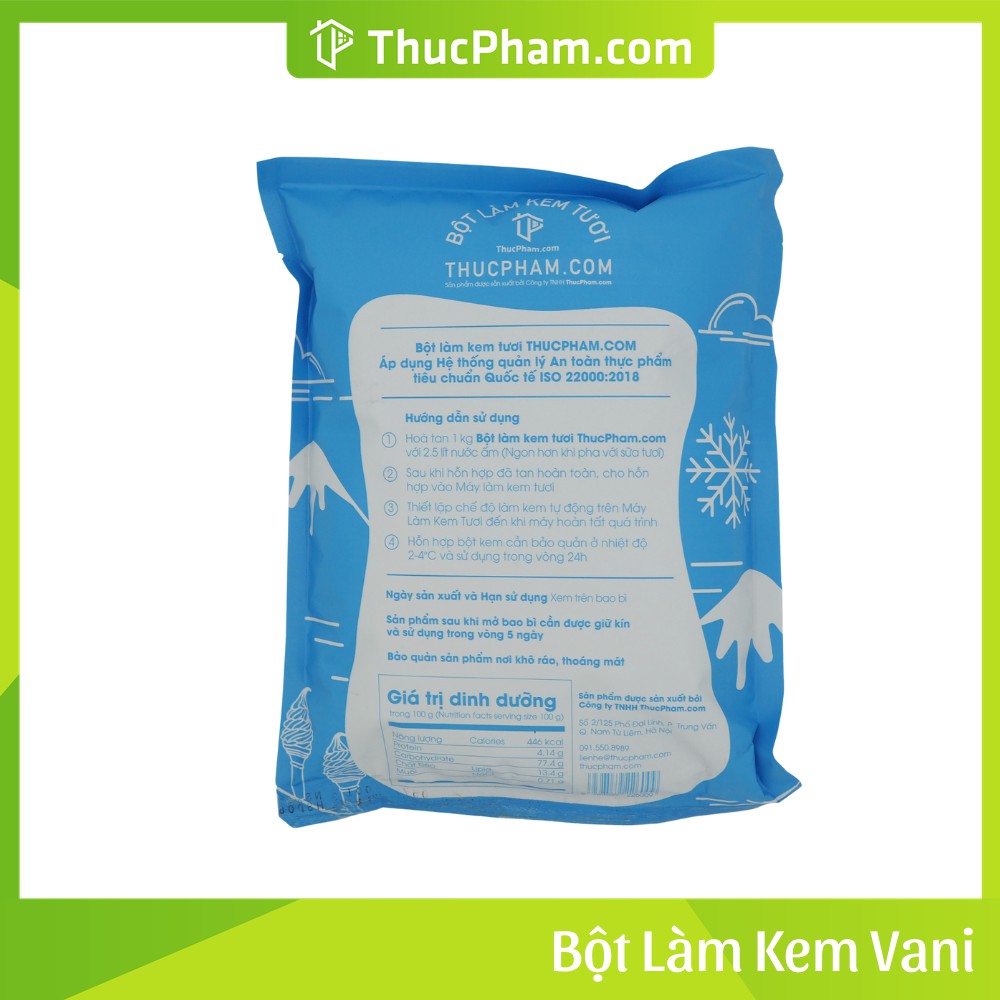Bột Làm Kem Tươi THUCPHAM.COM Vị Vani 1kg - Công Thức Độc Quyền Hương Vị Mới, Không Gắt, Không Hắc | BigBuy360 - bigbuy360.vn