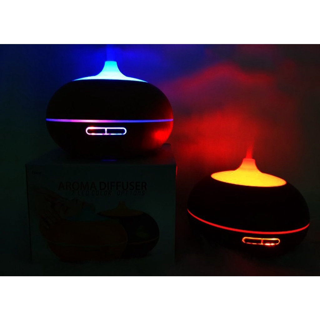 Máy Khuếch Tán Tinh Dầu HU001 Cổ Cao Vân Gỗ Sáng