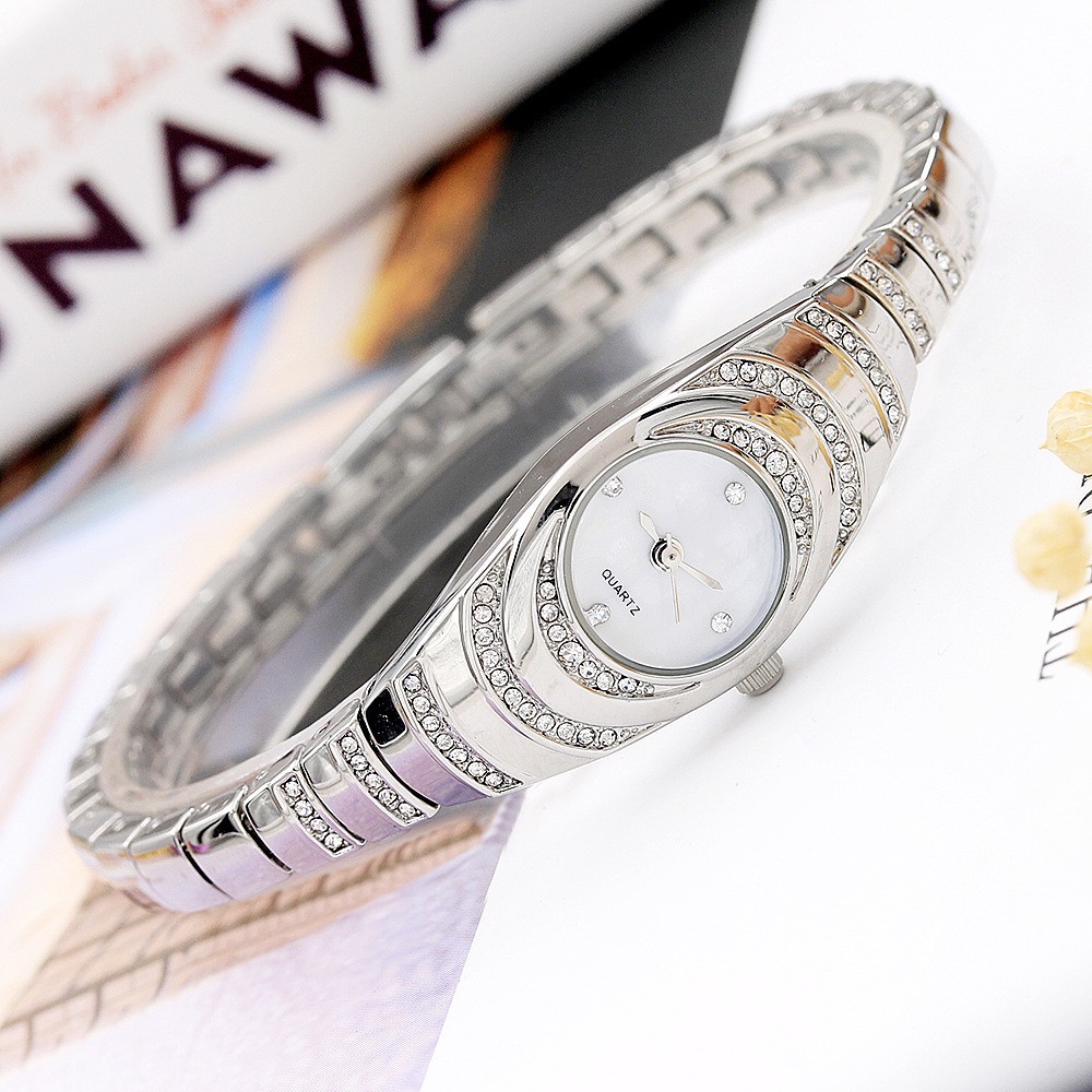 Đồng hồ nữ giá rẻ, đồng hồ đeo tay nữ QUARTZ mặt tròn, cao cấp, sang chảnh, không thấm nước