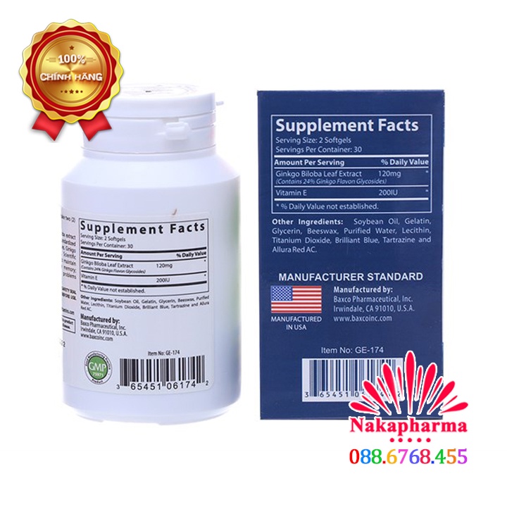 Bổ Não UBB Ginkgo-E Plus – Giảm thiểu năng tuần hoàn não, ngừa suy giảm trí nhớ, rối loạn tiền đình, giấc ngủ