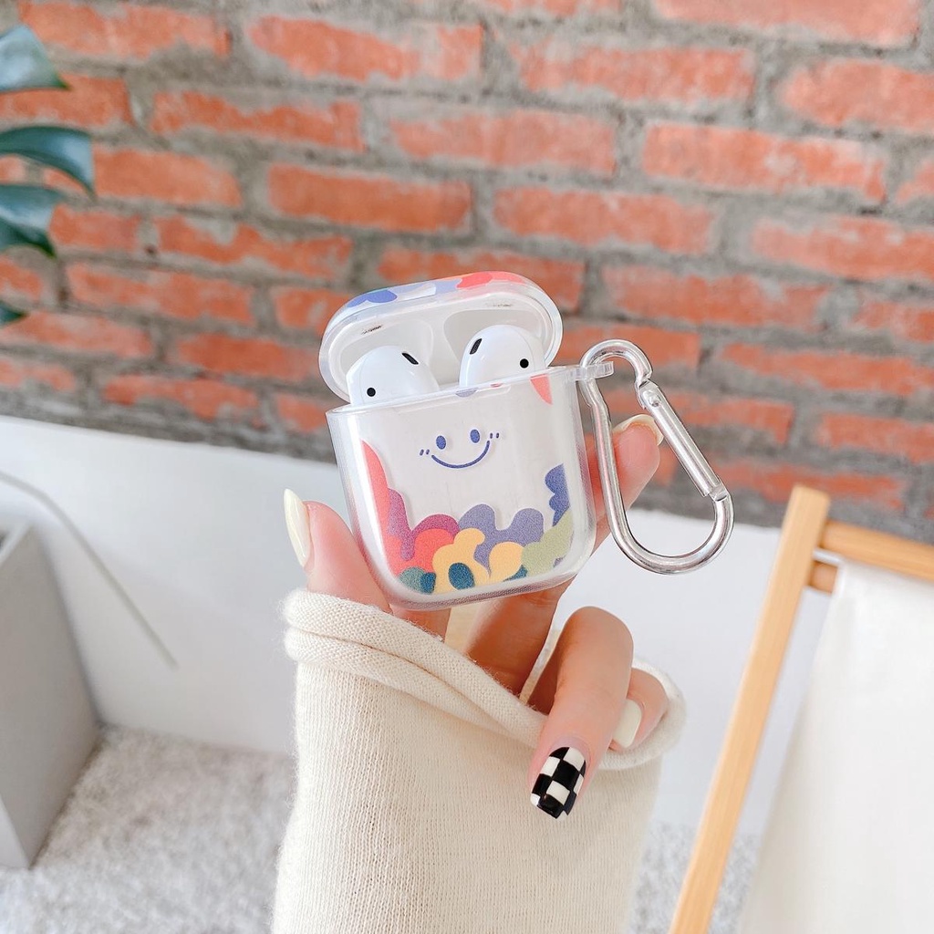 Airpods Jane color Smiley Soft TPU Case Wireless Headset Cover For Airpods 1/2/3 pro
