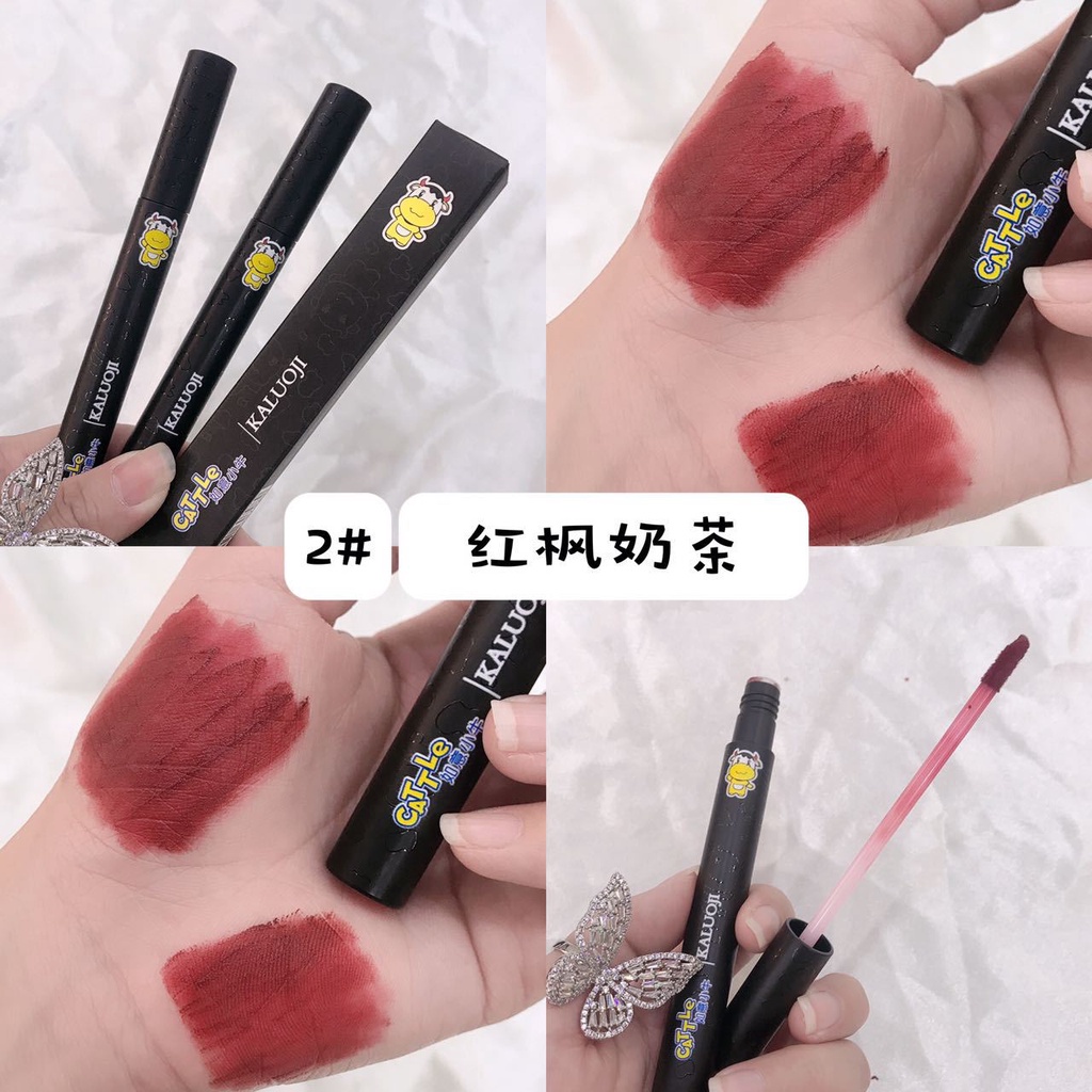 [Hàng mới về] Son kem Kaluoji màu lì chống nước lâu trôi hình chú heo dễ thương cho nữ