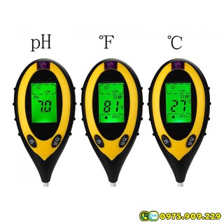 Máy đo, dụng cụ đo độ PH đất 4 trong 1
