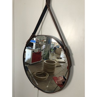 Gương Treo Tường - Gương Tròn D40 Dây Da Simili Cao Cấp - Đường Kính 40 - 60 cm [ĐÓNG HỘP - FULL PHỤ KIỆN]