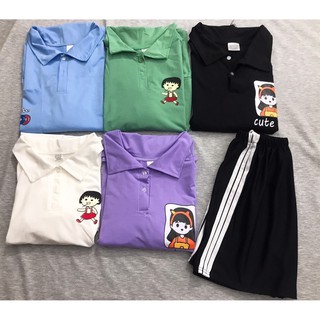 [FREESHIP ] Sét bộ áo polo mix quần đùi 3 sọc