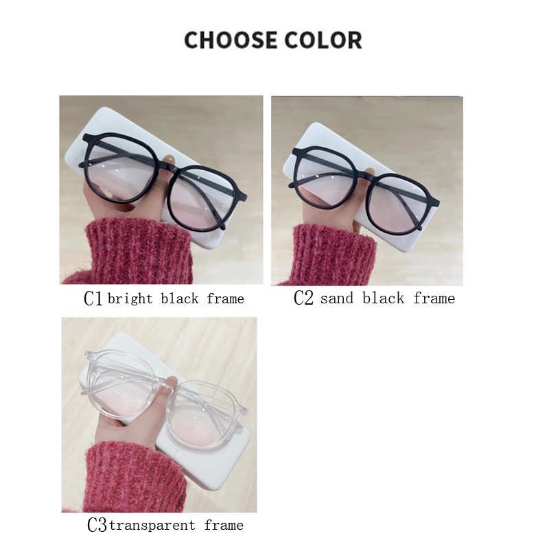 【Hàng Có Sẵn】Kính Mát Màu Đen Trơn Hình Oval Cho Nữ