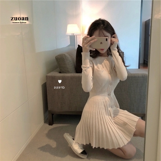 Đầm Thu Đông Mới Cho Thấy Đầm Mini Nữ Tay Dài Nhiều Màu