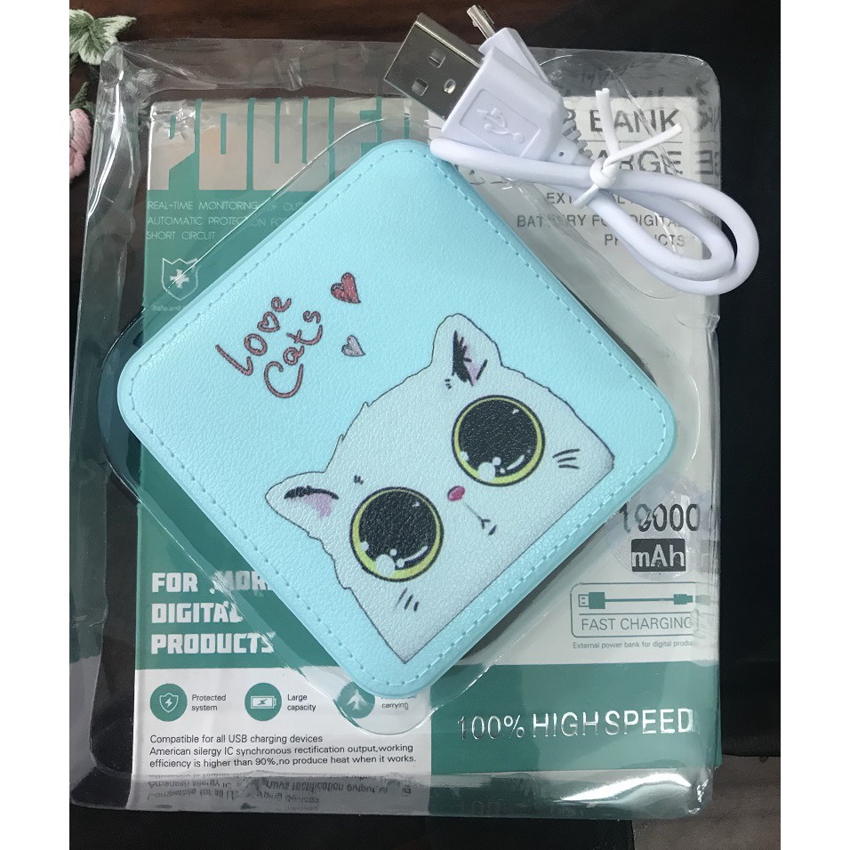 Sạc Pin dự phòng Mini PowerBank 6000 mAh Highspeed hình siêu cute xinh xắn nhỏ gọn