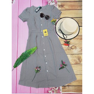 Đầm kẻ vintage HM