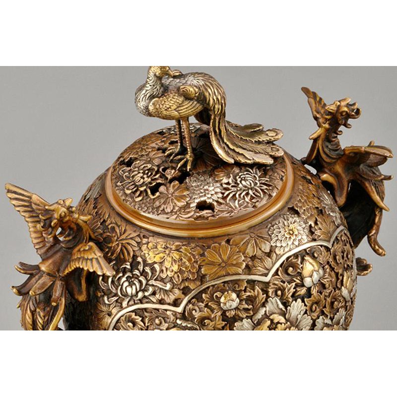 Lư đồng đốt hương nhang trầm Tamakujyaku - Nippon Kodo